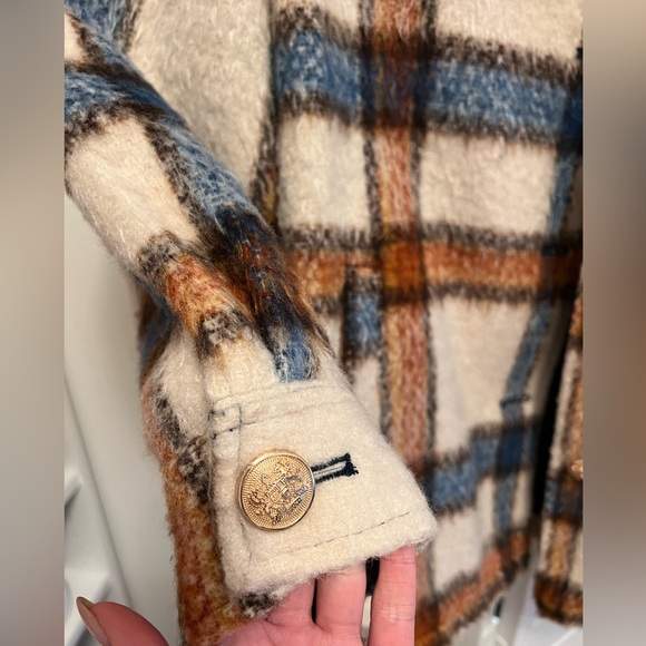 Zara Checked Overshirt Plaid Jacket Size M - Picture 2 of 6